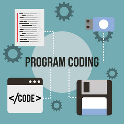 Program coding website vector