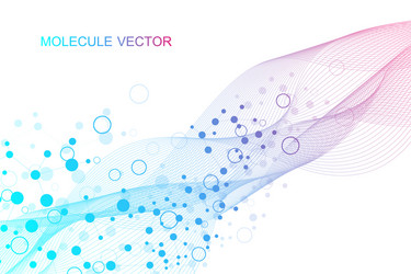 structure molecule and communication dna atom vector image