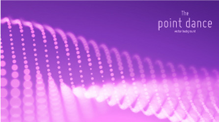 Abstract violet particle wave points array vector