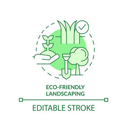 eco friendly landscaping green concept icon vector