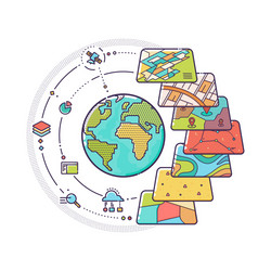 GIS Spatial Data Layers vector image