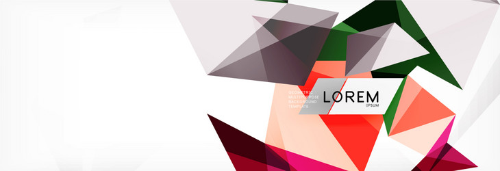 mosaic triangular low poly style abstract vector image