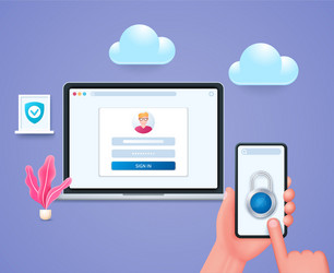 Multi-Factor Authentication Concept vector image