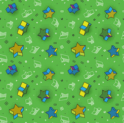 seamless pattern colorful with 3d vector image