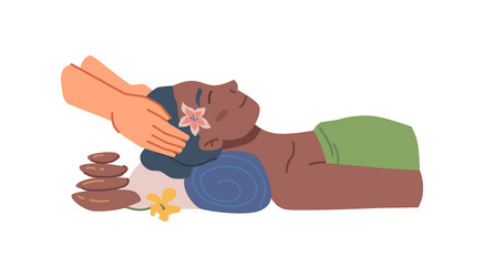 Gums massage isolated cartoon Royalty Free Vector Image