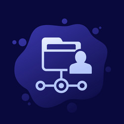 user directory or folder icon vector image