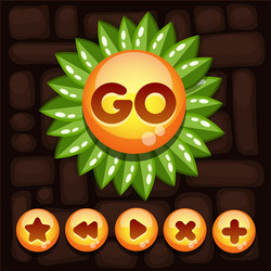 button set for mobile game vector image