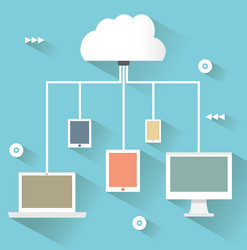 Cloud Computing Services vector image