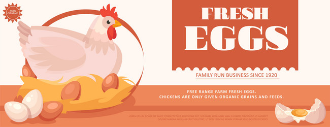 Fresh farm product poster design Royalty Free Vector Image