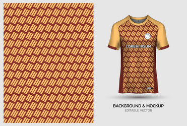 jersey mockup and background pattern design vector image