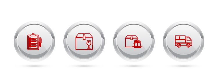 set line verification of delivery list vector image