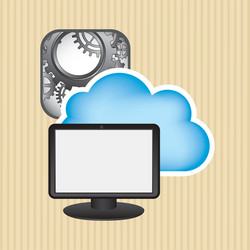 cloud computing design vector image
