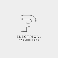 Electrical Connection Icon - Circuit Elements vector image