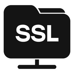 Folder ssl certificate icon simple vector