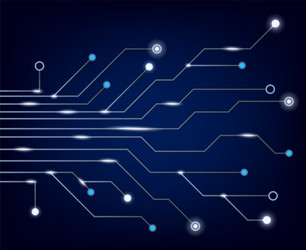 high tech technology geometric and connection vector image