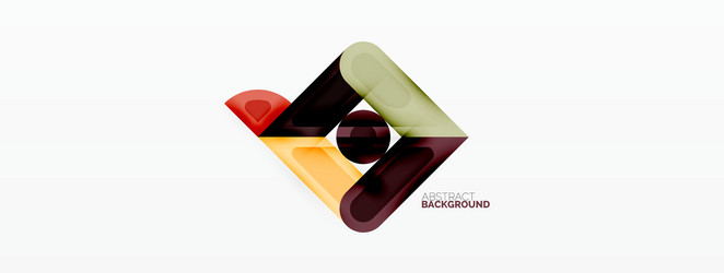 square and circle minimal abstract background vector image