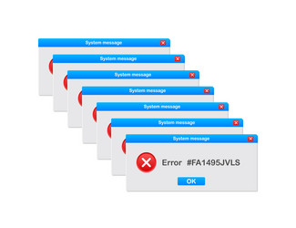 vintage user interface critical error warning vector image