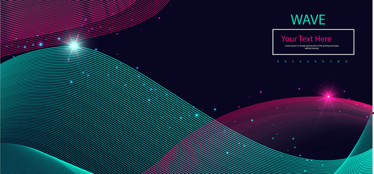 abstract wave line colorful background vector image