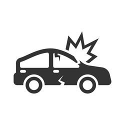 Car crash icon vector