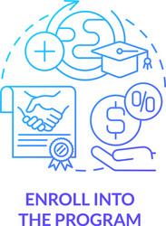 enroll into internship program concept icon vector image