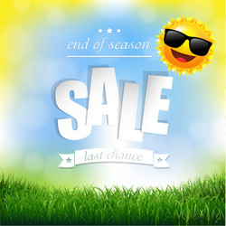 nature background with grass border and text vector image