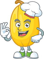 Smiley face chef spaghetti squash character vector