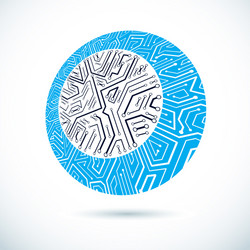 technology cpu design with circular vector image