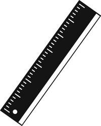 Yardstick icon simple style vector