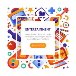 game and entertainment object web design vector image
