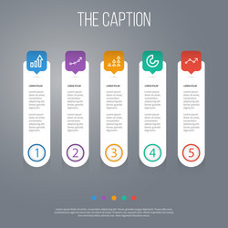 outline diagram set of infographic pointer arrow vector image