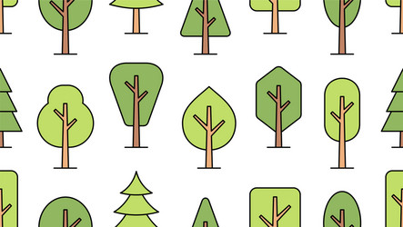 seamless pattern with trees vector image