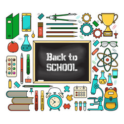 Back to school theme 1 Royalty Free Vector Image