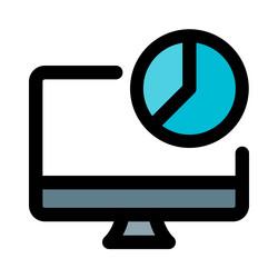 displaying data visually in circular graph format vector image