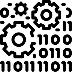 programming and coding process machine learning vector image