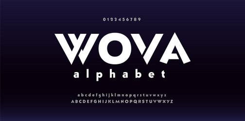 abstract digital modern font design vector image