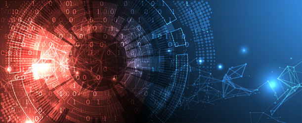 abstract technology background with plexus effect vector image