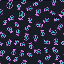 line eiffel tower icon isolated seamless pattern vector image