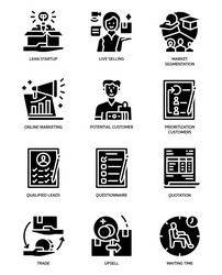 customer validation icons set vector