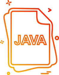 java file type icon design vector image