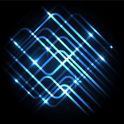 abstract neon blue background with lines vector