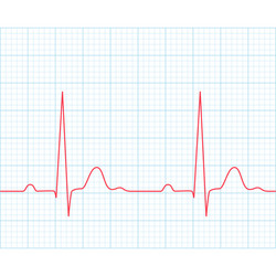 Heart rhythm set electrocardiogram ecg - ekg Vector Image