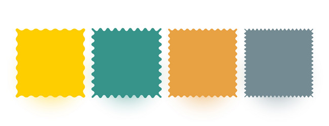 set of squiggly square boxes with text space vector image
