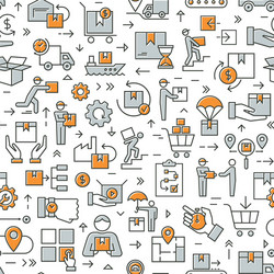 template fast delivery logistic set in flat style vector image