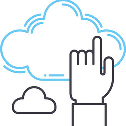backup data device line icon outline symbol vector image