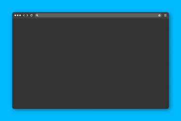 blank web browser window with toolbar and search vector image