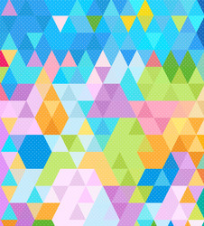 brightness of colorful in triangles pattern vector image
