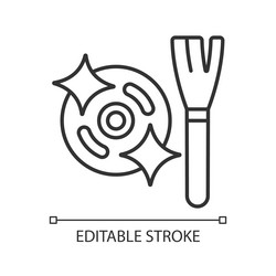 clean motor after use linear manual label icon vector image