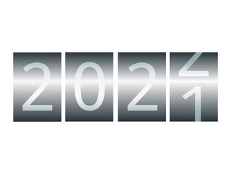 New year taxi style counter 2021 2022 gray vector