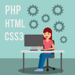 program coding website vector image