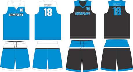 Reversible basketball uniform shorts template vector